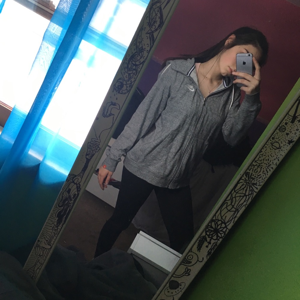 NIKE ZIP UP HIGH NECK HOODIE